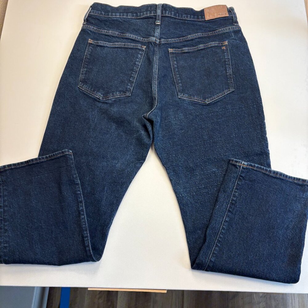 Madewell The '90s Straight Leg Jeans Dark Wash Size 33 - Picture 3 of 10